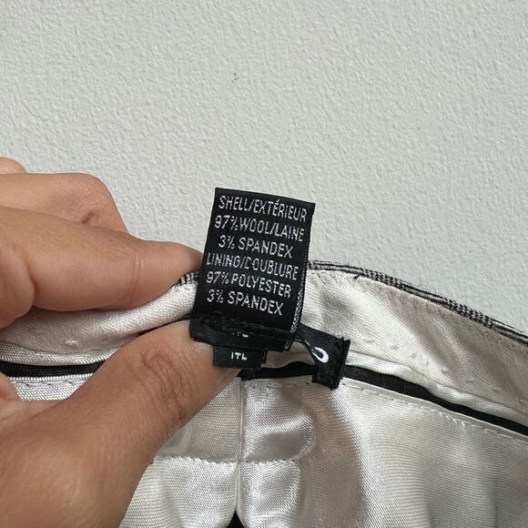 Club Monaco Women's High Rise Vertical Stripes Straight Leg Gray Pants Size 12 - Picture 4 of 5